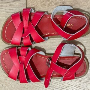 Red Salt Water sandal size 4 (big girls)
